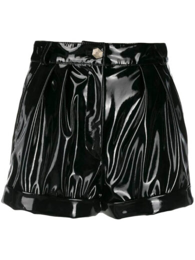 black leather shorts new look 1