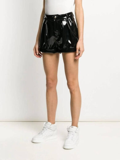 black leather shorts new look 3