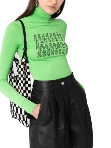 black pu leather shorts