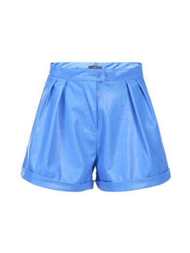 blue leather shorts 1