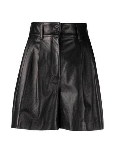 leather shorts women 1