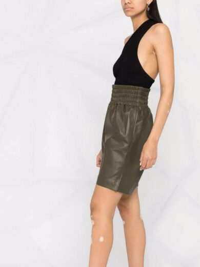 faux leather high waisted shorts 4