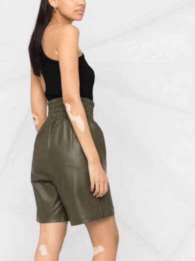 faux leather high waisted shorts 5