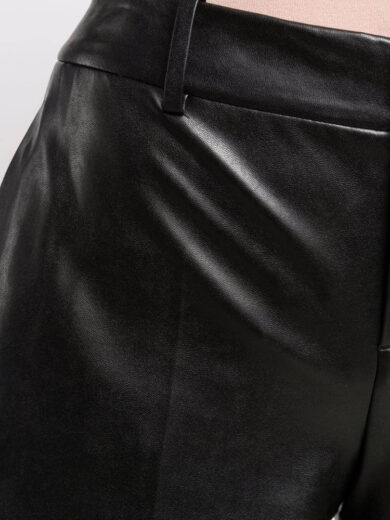 black leather runner shorts 2