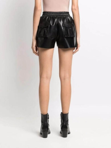 black leather short shorts 4