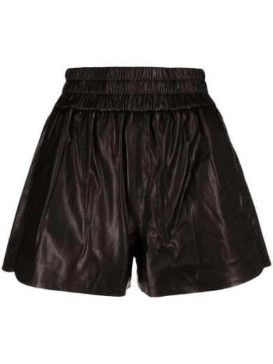 black leather shorts topshop 1