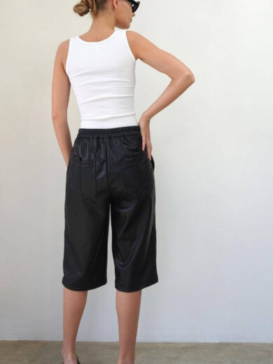 faux leather shorts womens 2