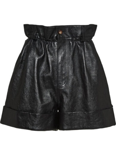 short black leather shorts 1