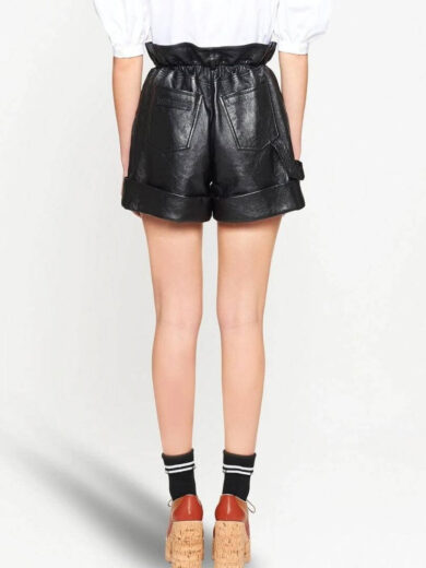 short black leather shorts 4